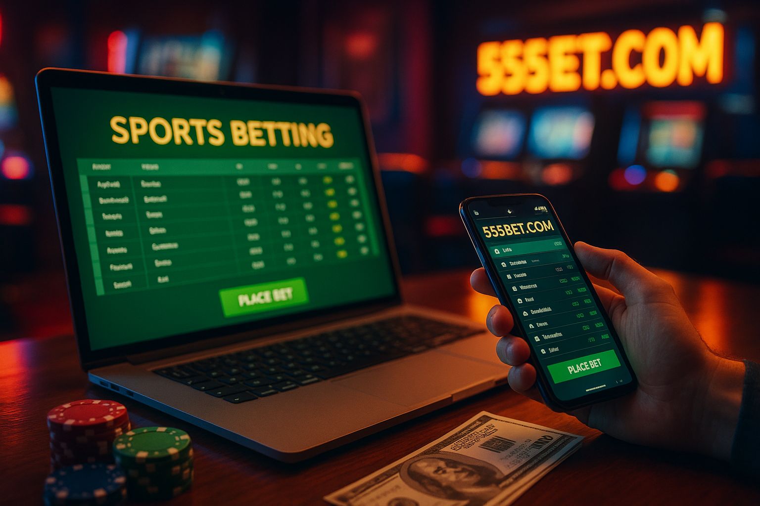 Aposte em apostas esportivas no cassino online 555BET.COM